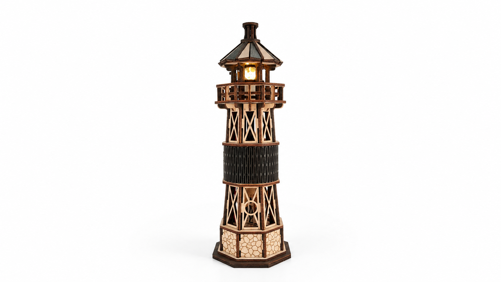 3D Holzpuzzle - Luminous Leuchtturm