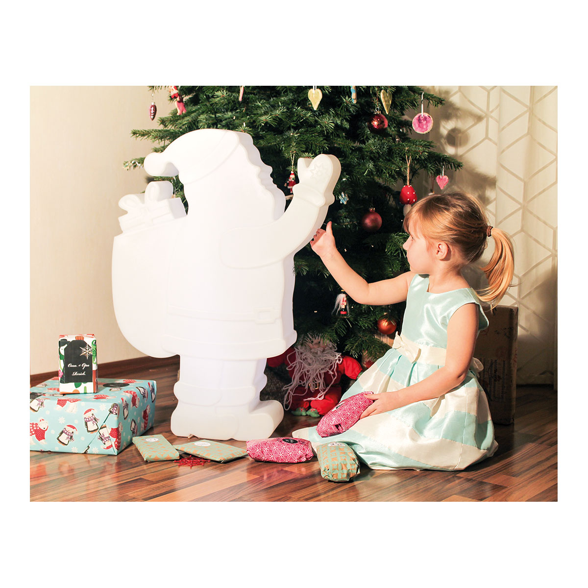 Dekoleuchte Shining Santa 78cm - RGB