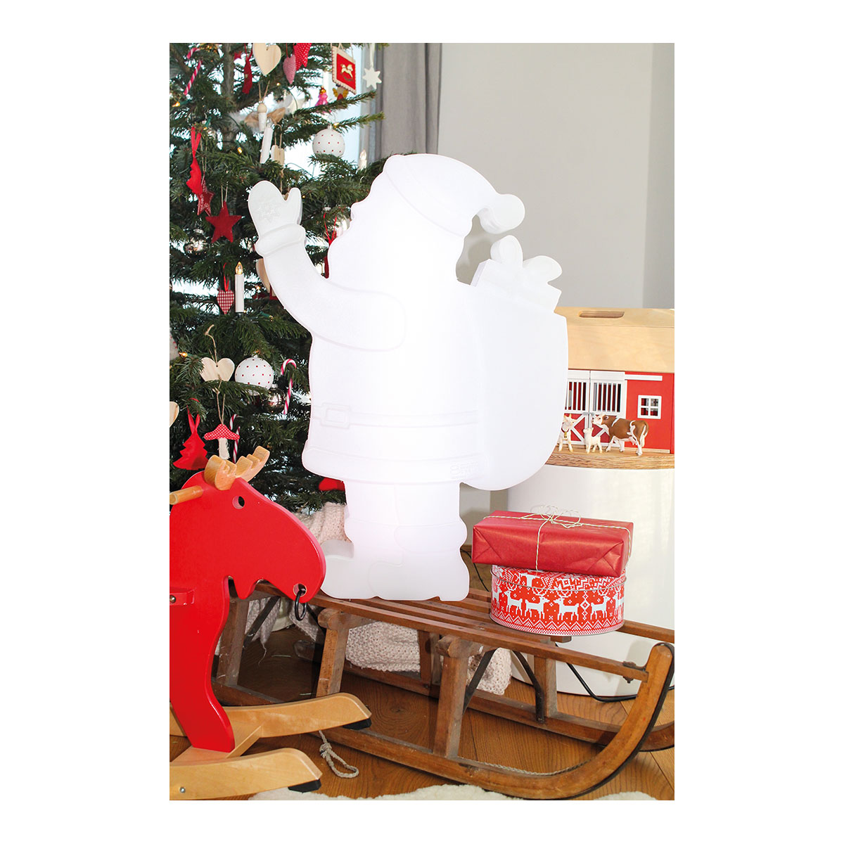Dekoleuchte Shining Santa 78cm - RGB