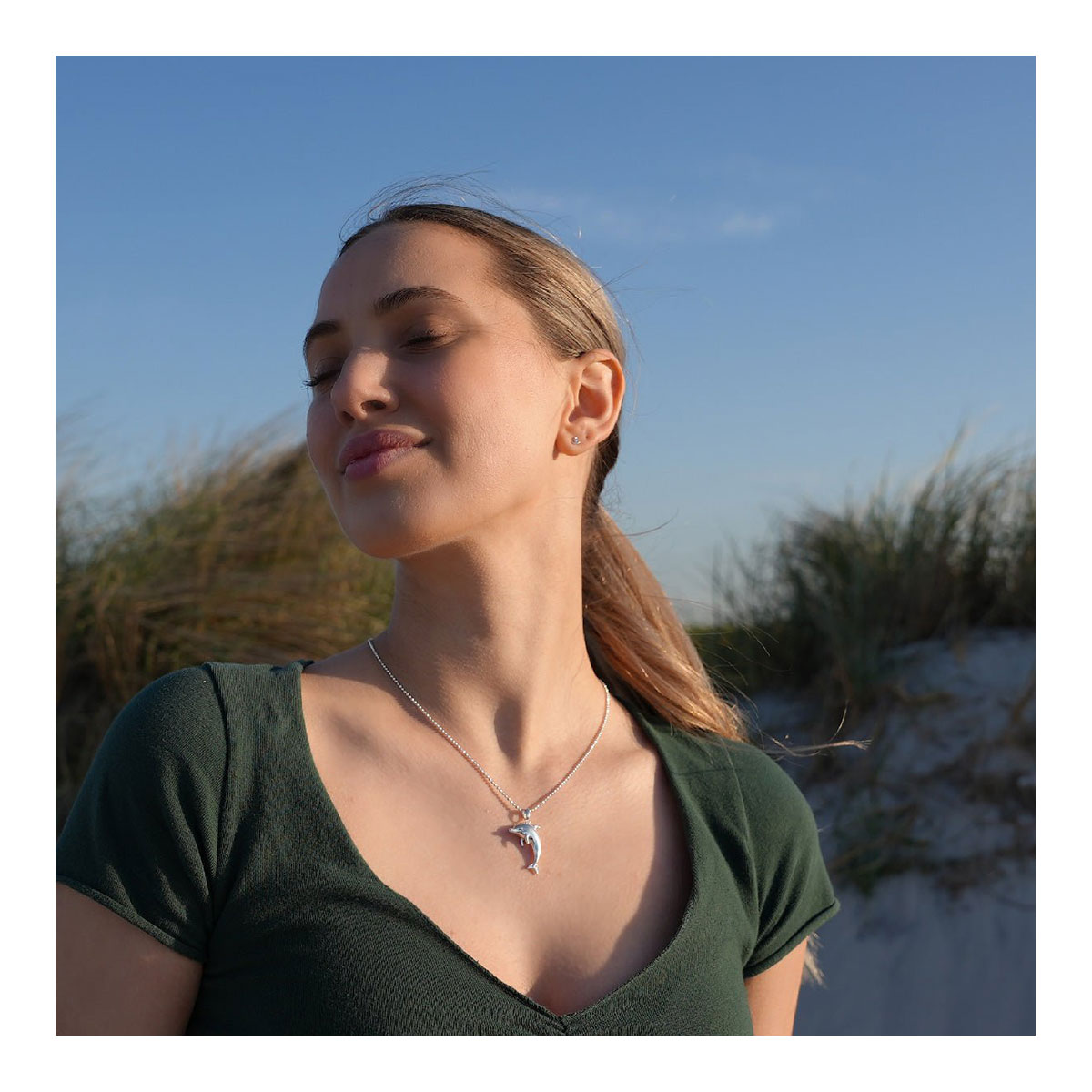 Kettenanhänger Delfin,925 Sterling Silber