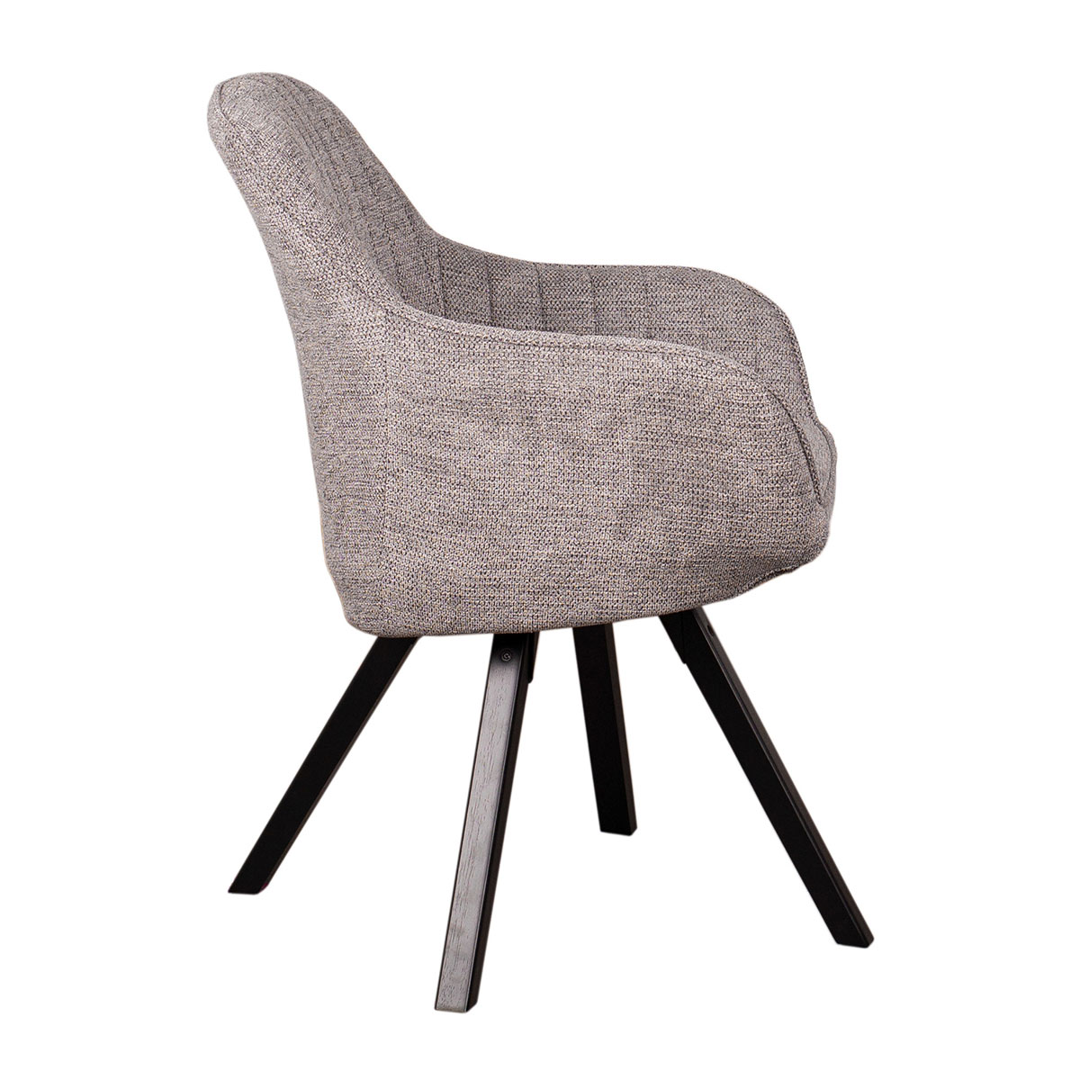 Indoormöbelset Diningsessel Matera mouse grey & Tisch Avola Gestell Cross