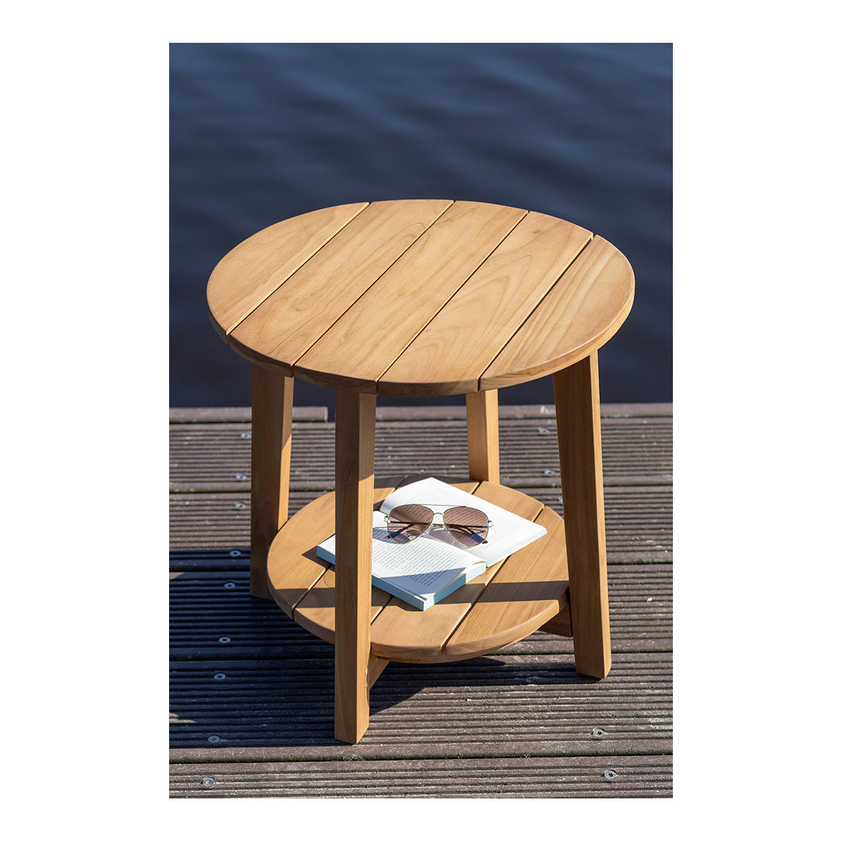  Beistelltisch Milton, rund, Teak