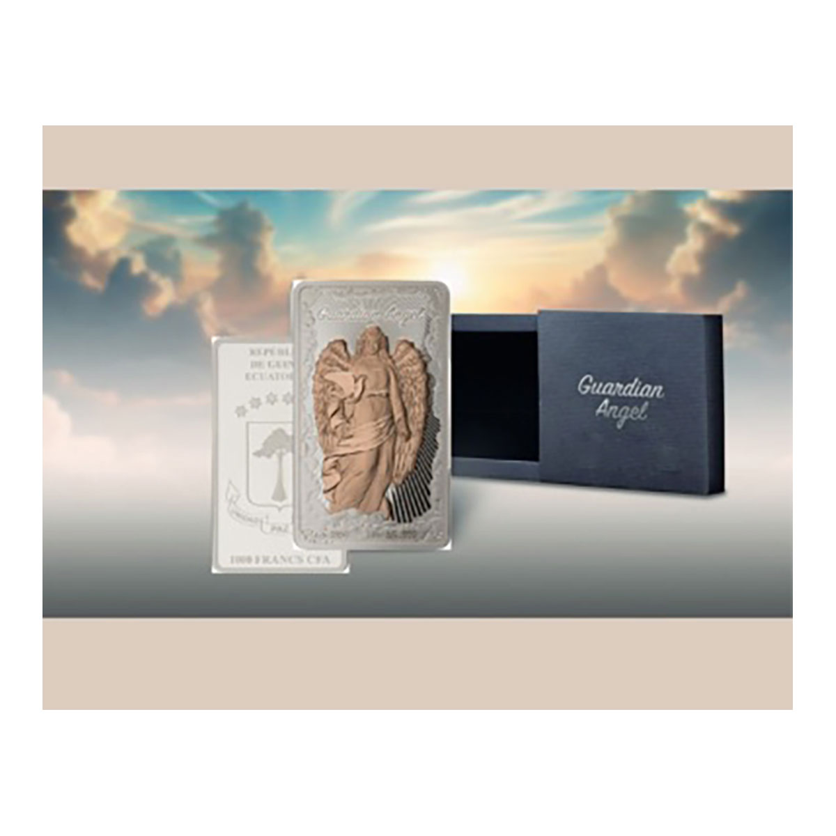 Silberbarren mit Roségold Schutzengel