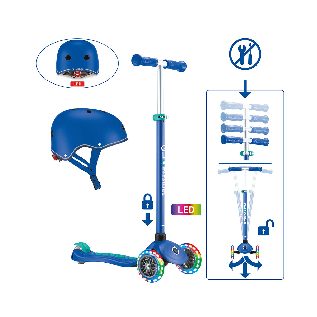 Globber Primo Plus Lights