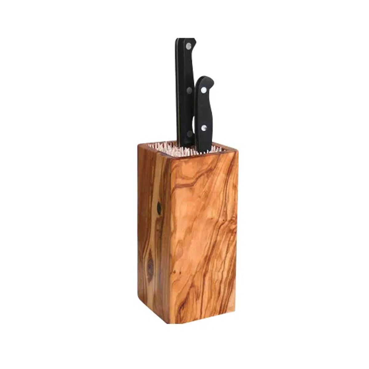  Messerblock DESIGN aus Olivenholz