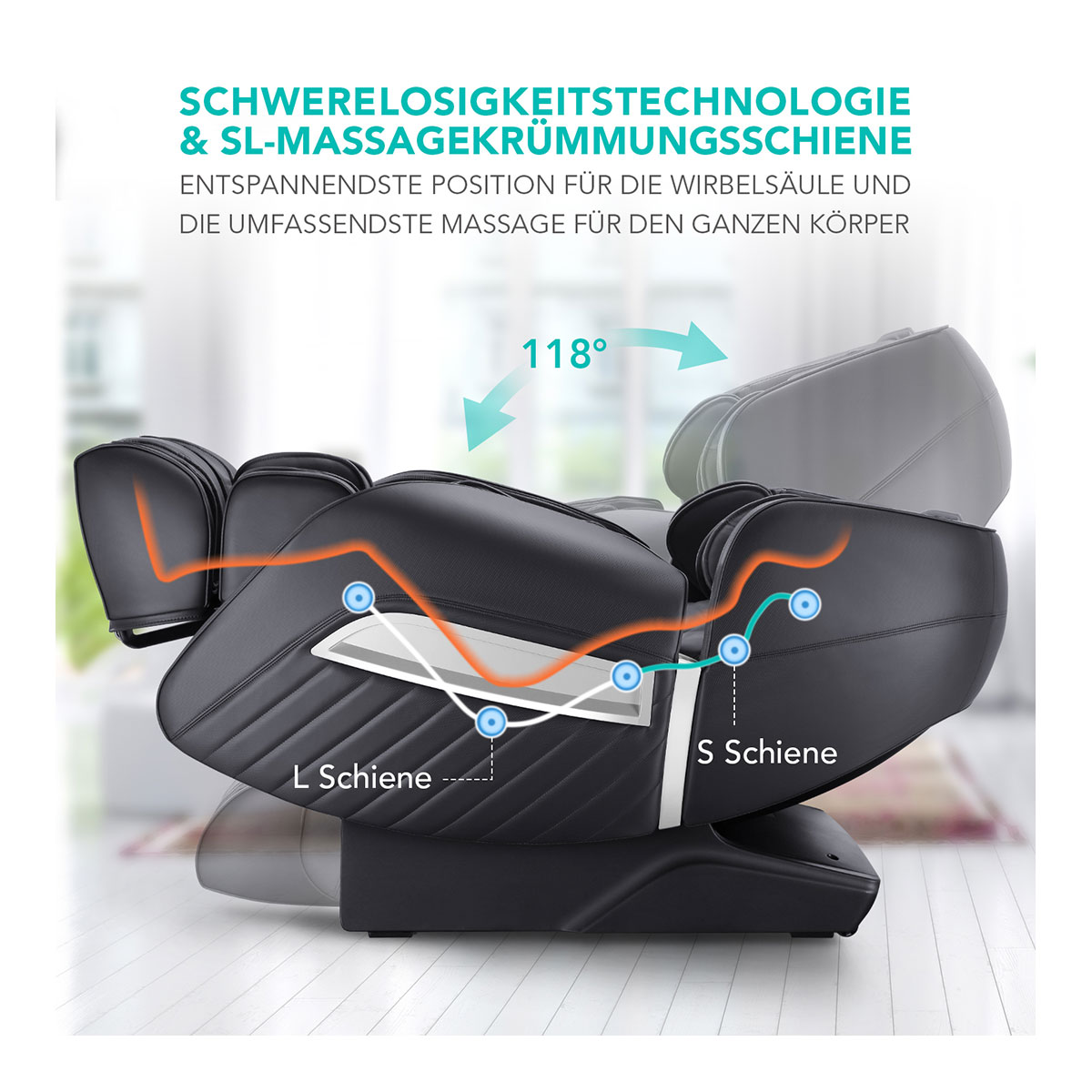 Ganzkörper Massagestuhl Schwarz Ganzkörper Massagestuhl Schwarz