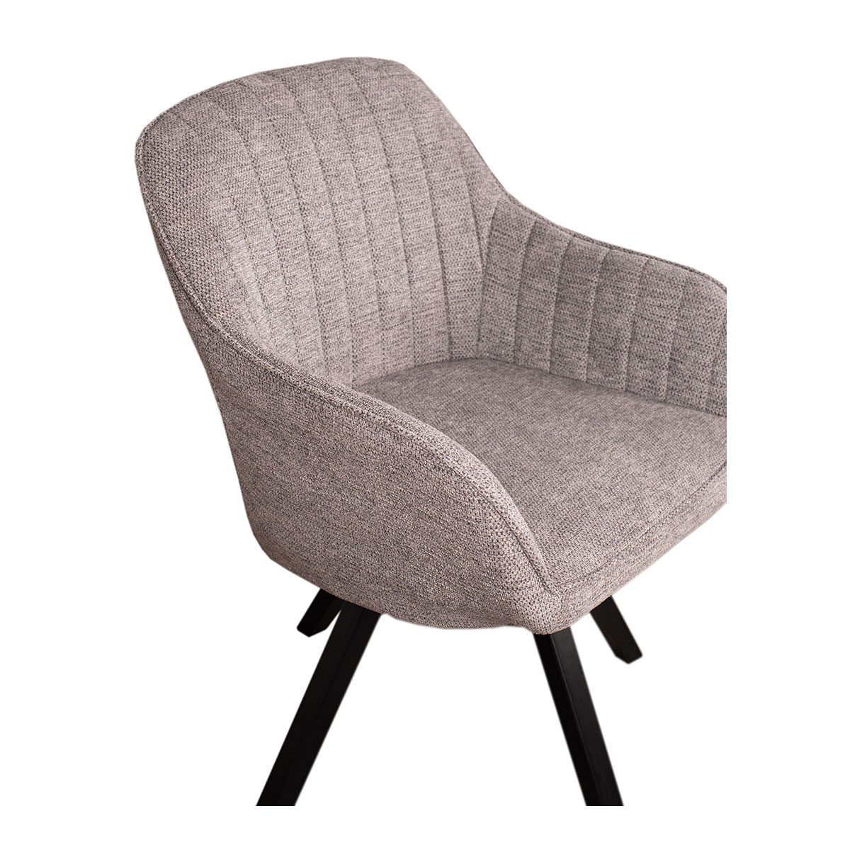 Indoormöbelset Diningsessel Matera mouse grey & Tisch Avola Gestell Cross