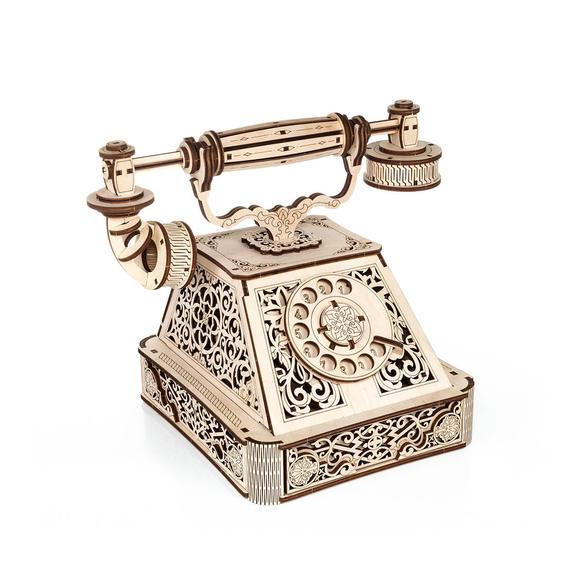 3D-Holzpuzzle, Retro Telefon