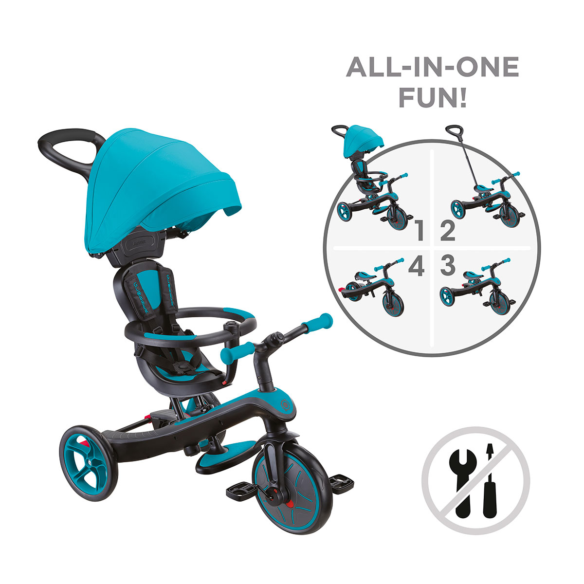 Globber Explorer Trike 4in1
