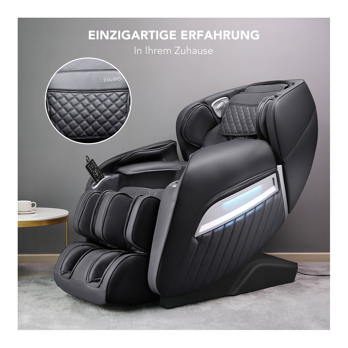 Ganzkörper Massagestuhl Schwarz Ganzkörper Massagestuhl Schwarz