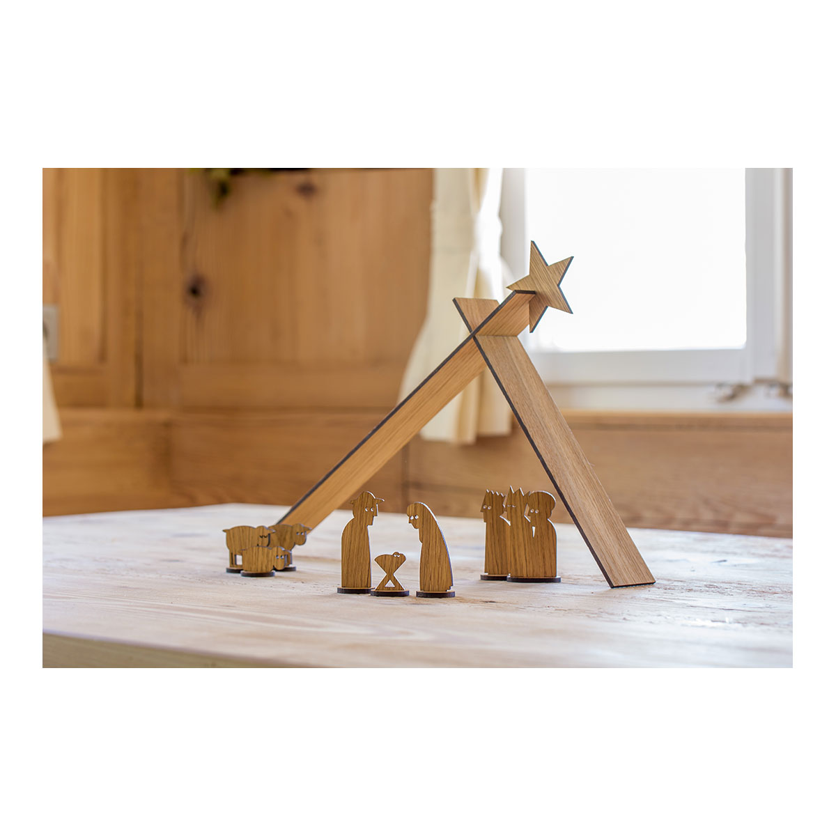 Weihnachtskrippe Simply Christmas, Eiche