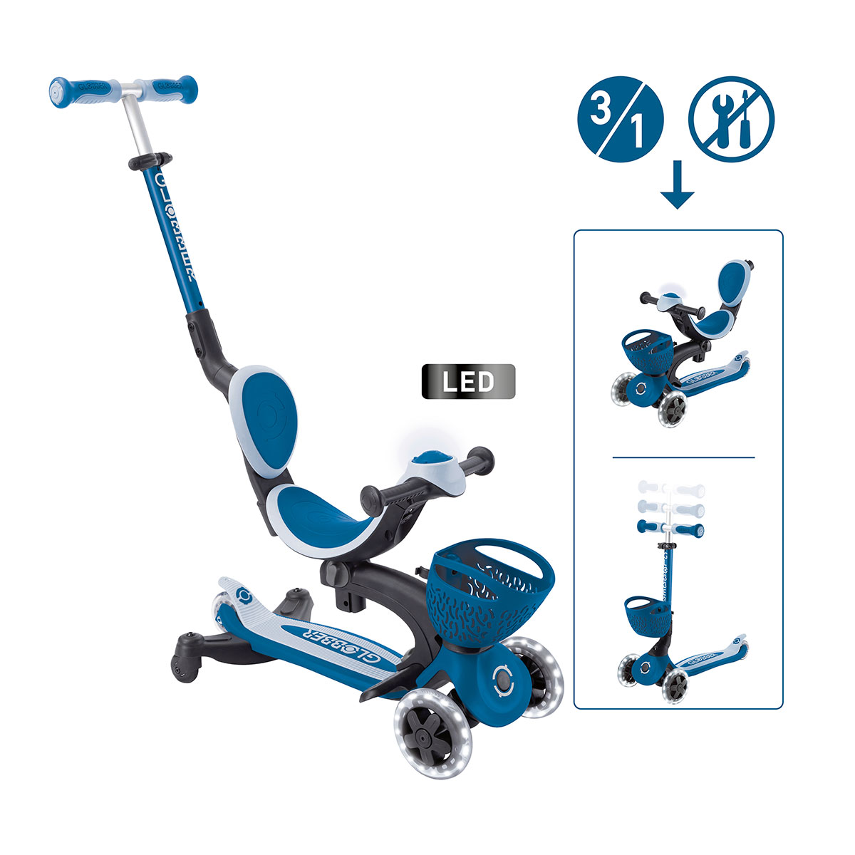 Globber Go-Up Baby 360 Lights