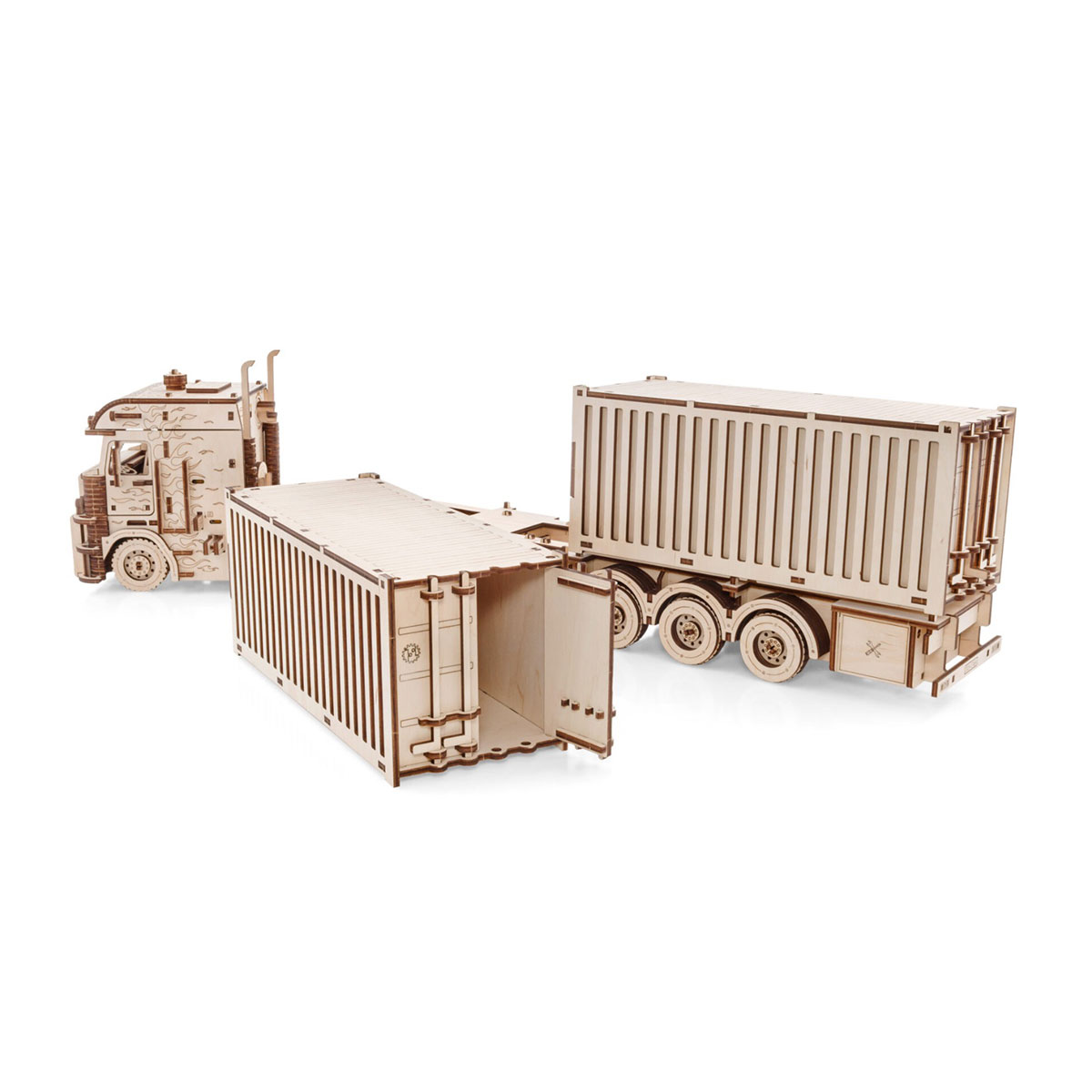 3D-Holzpuzzle Road King LKW mit Container 3D-Holzpuzzle Road King LKW mit Container