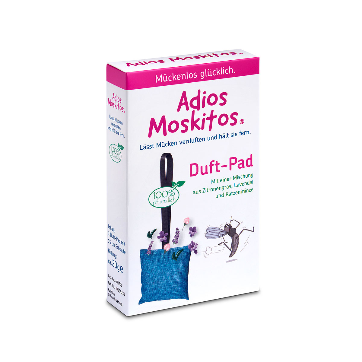 Adios Moskitos Set Duftdose und 2x Hängepad