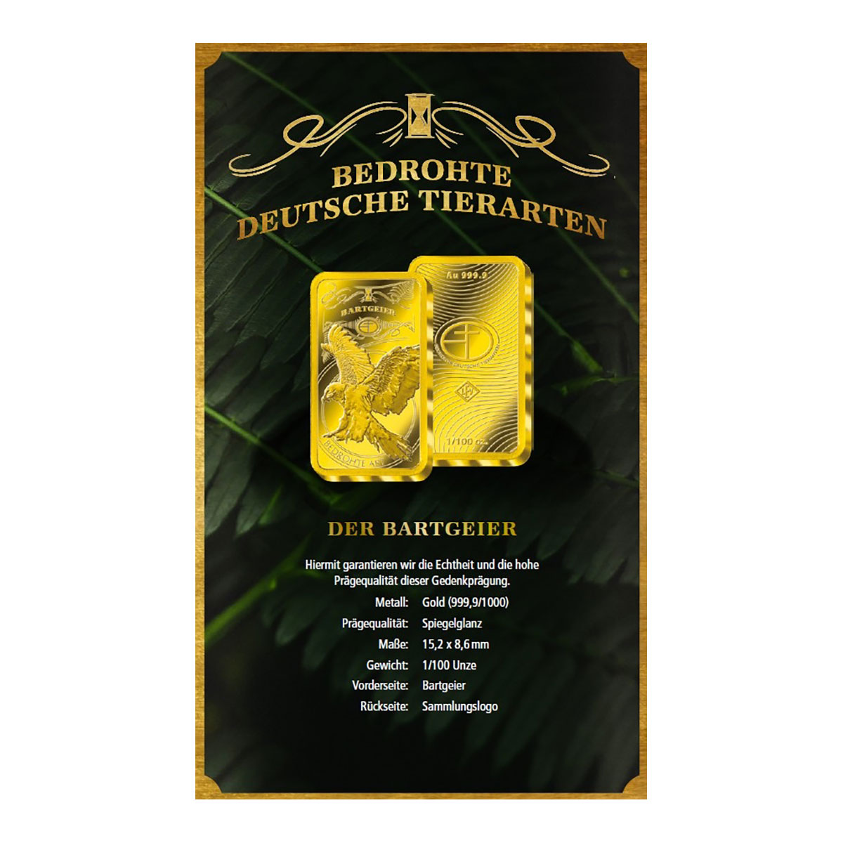 Goldbarren Bedrohte Tierarten Bartgeier