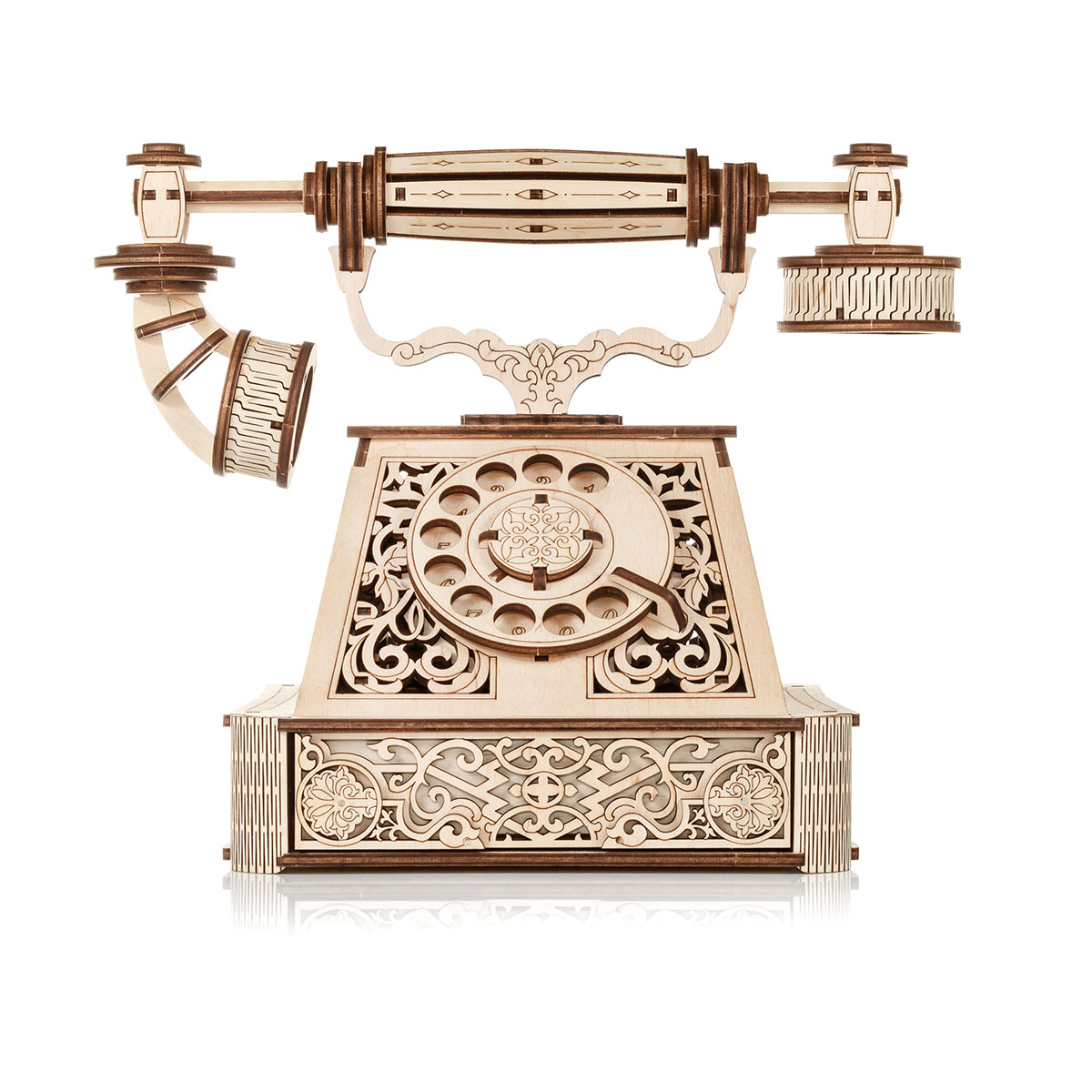 3D-Holzpuzzle, Retro Telefon