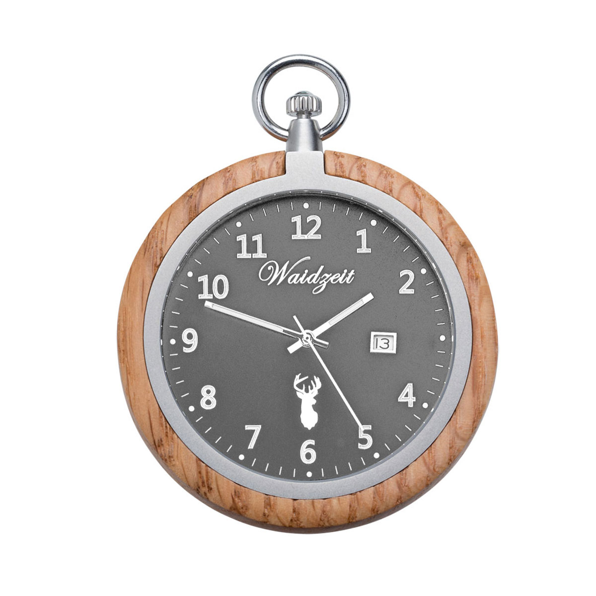 Taschenuhr Eiche zeitlos