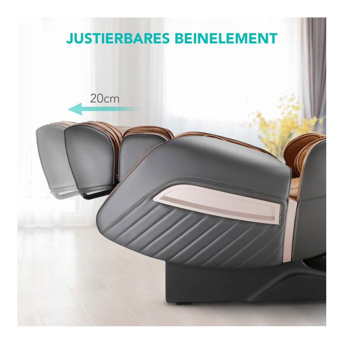 Ganzkörper Massagestuhl Grau/Braun Ganzkörper Massagestuhl Grau/Braun