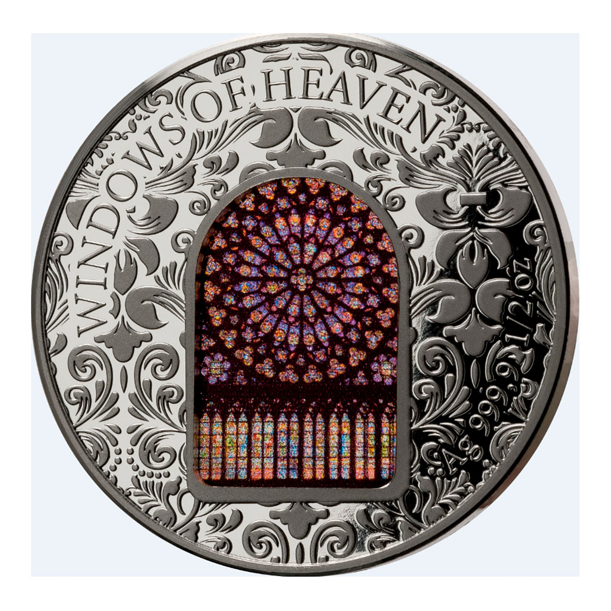 Silbermedaille Windows of Heaven Frankreich - Notre Dame