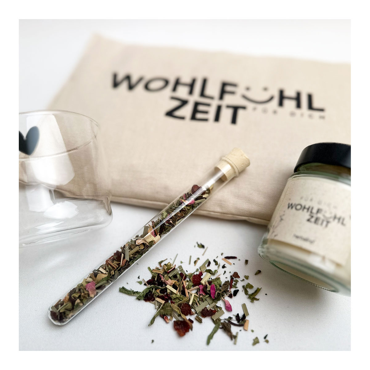 Geschenk-Set Kleine Wohlfühlzeit mit Kirschkernkissen