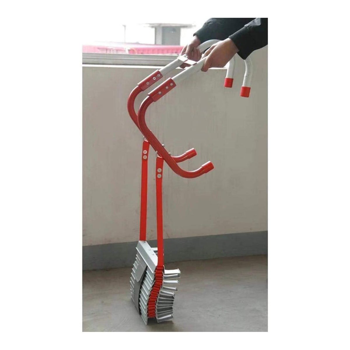 Rettungsleiter, Fluchtleiter 7,5m, Aluminium-Trittstufen