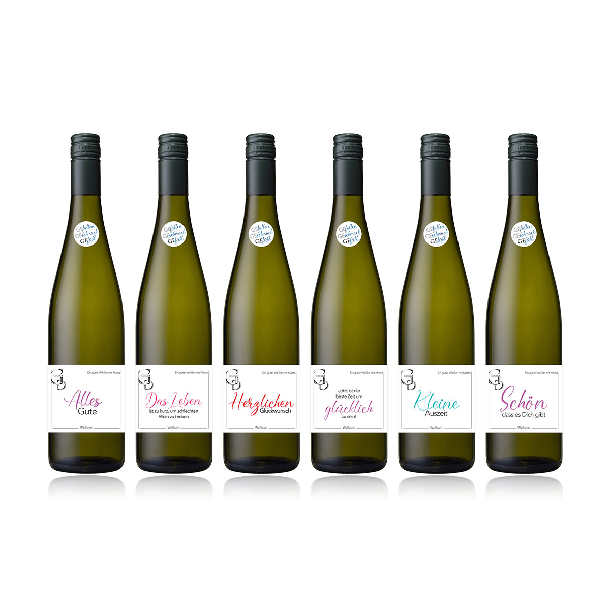 Geschenk-Set Wein, 6 Flaschen im Karton, Grauburgunder Bio-Wein, 2022