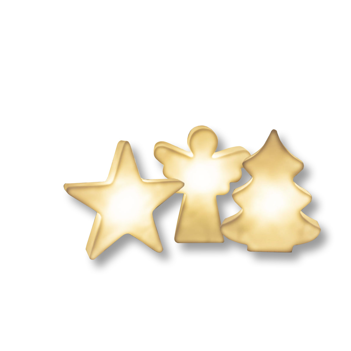  Motivleuchten-Set Christmas Trio, 3er-Set
