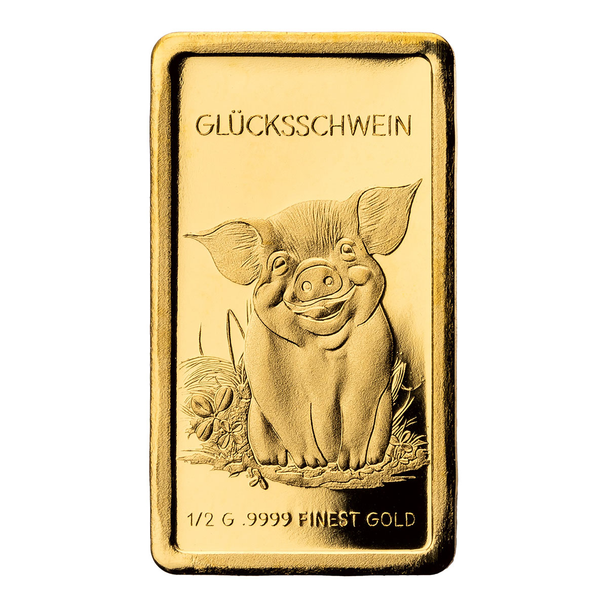 Goldplättchen Glücksschwein