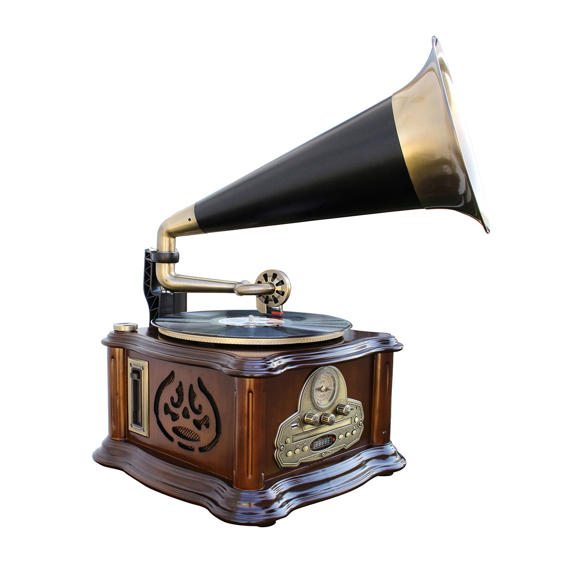 Stereo Grammophon mit UKW/MW-Radio, USB/SD, Bluetooth®, Encoding