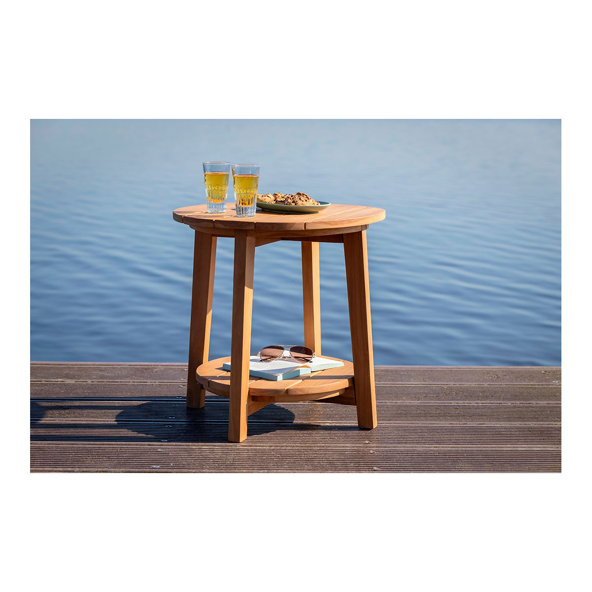  Beistelltisch Milton, rund, Teak