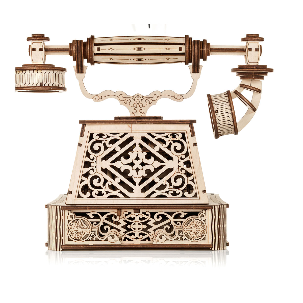 3D-Holzpuzzle, Retro Telefon