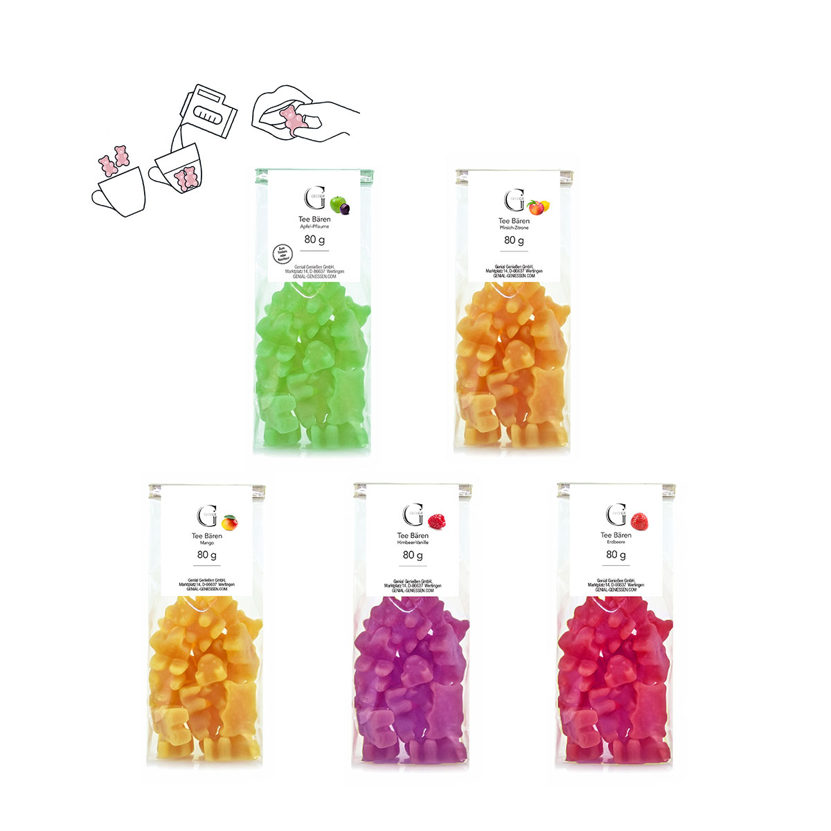 Tee-Bären-Set