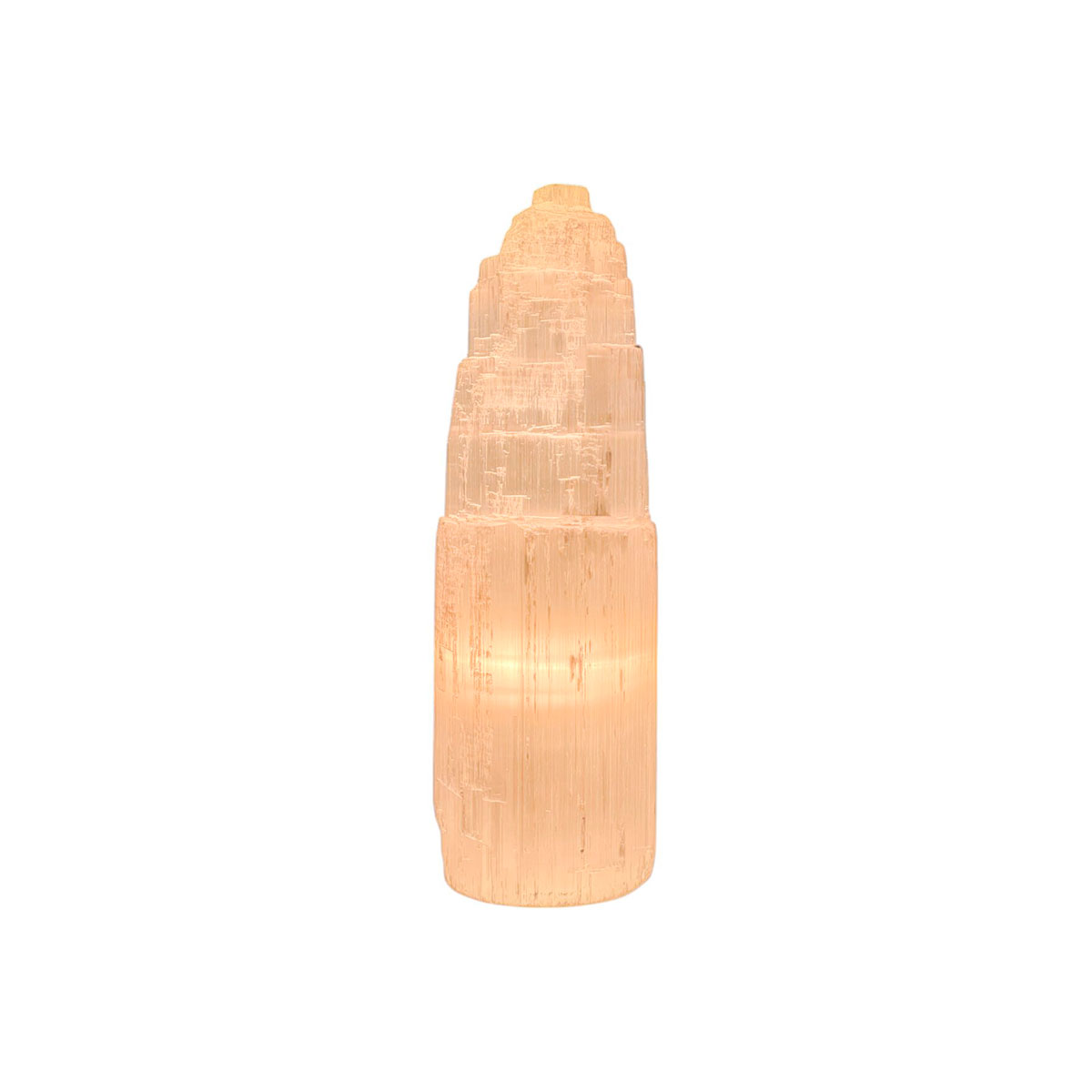 Beleuchteter Selenit "Eisberg" 30 cm ohne Sockel