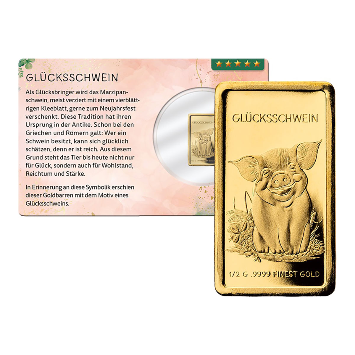 Goldplättchen Glücksschwein