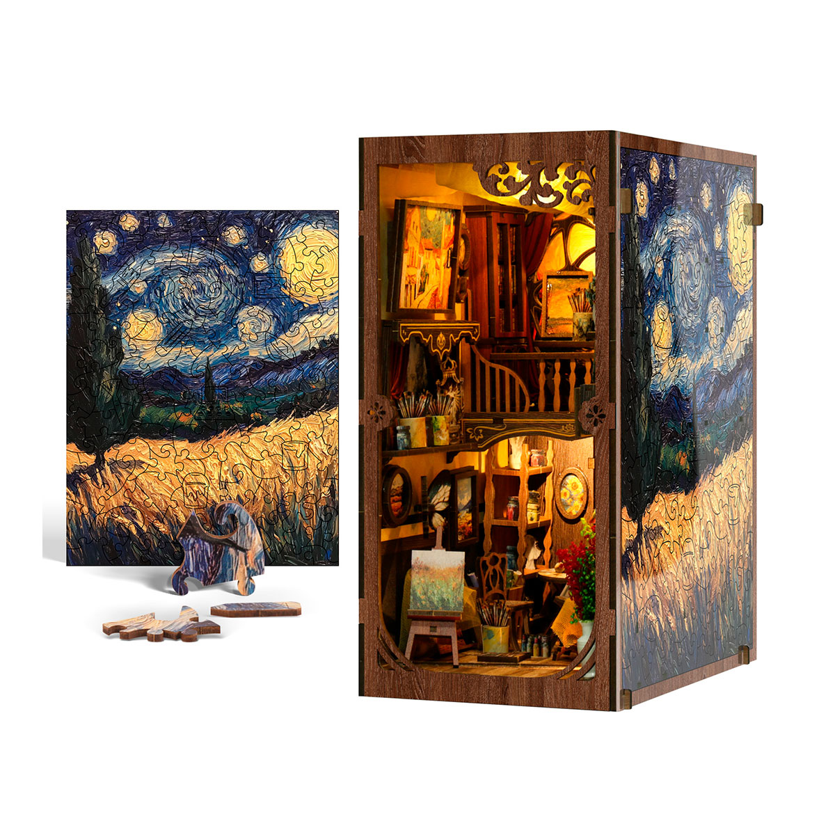 Diorama mit Puzzle, Van Gogh