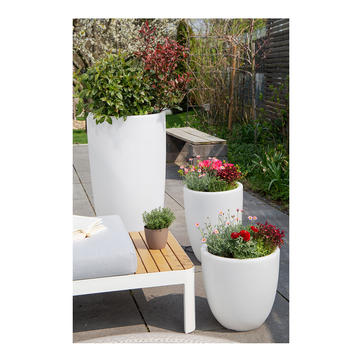 Beleuchteter Blumentopf