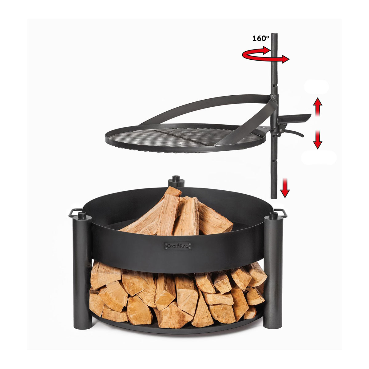 Feuerschalen-Set Washington mit Grillrost