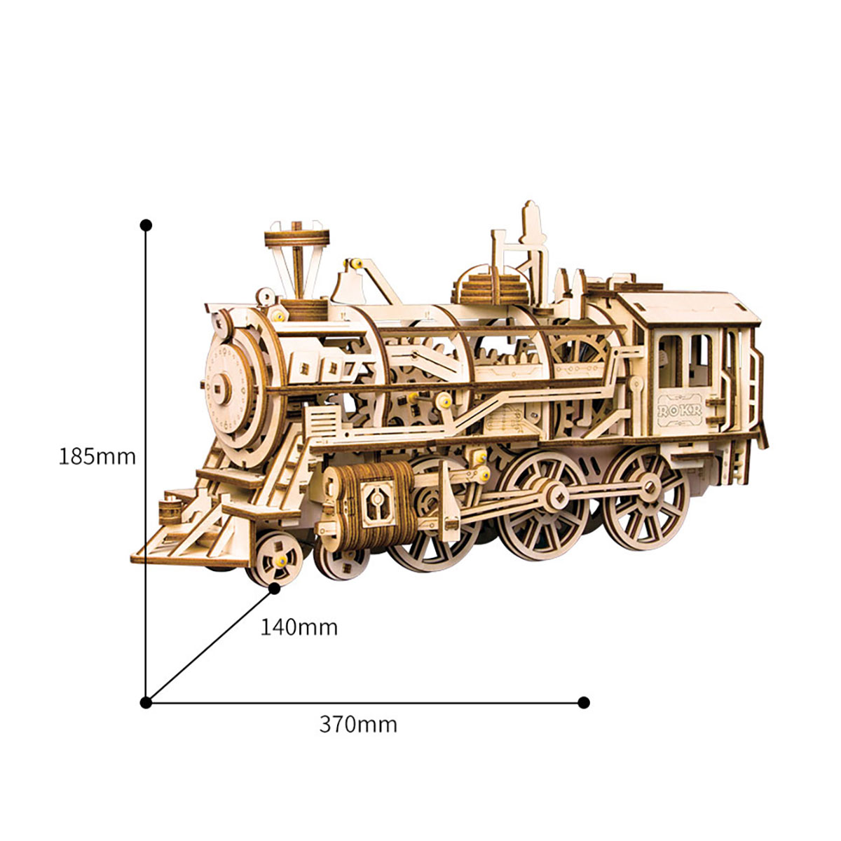 3D-Holzpuzzle, Mechanische Dampf Express Eisenbahn