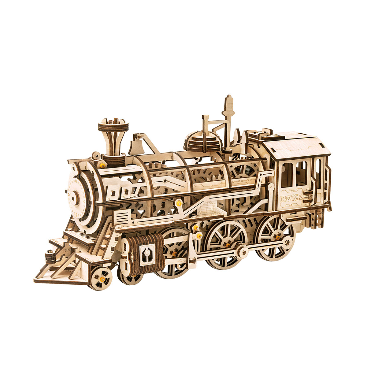 3D-Holzpuzzle, Mechanische Dampf Express Eisenbahn