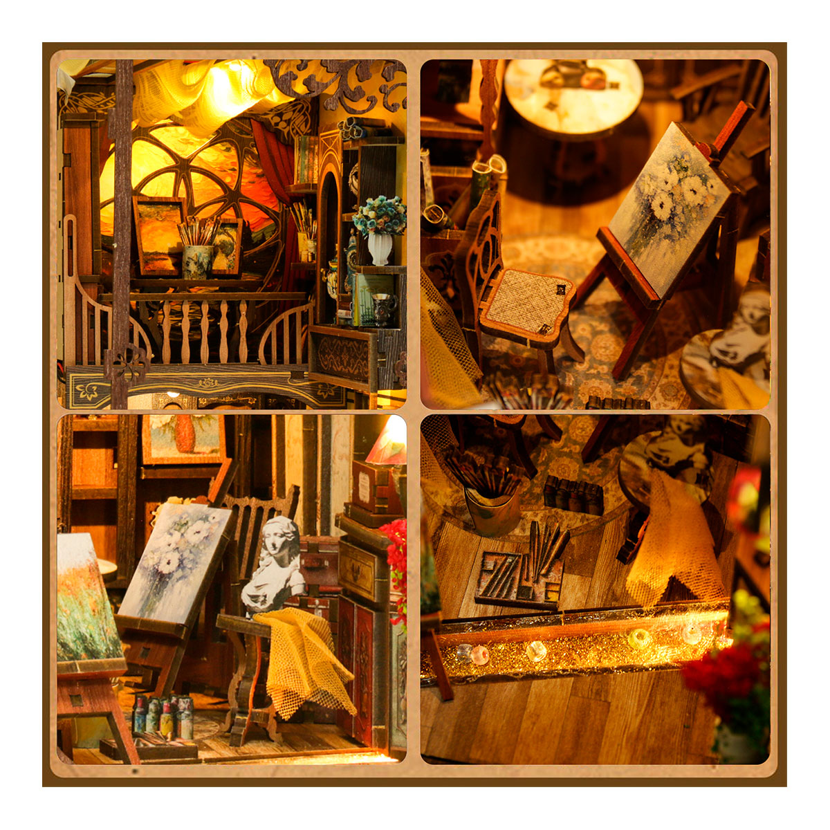 Diorama mit Puzzle, Van Gogh