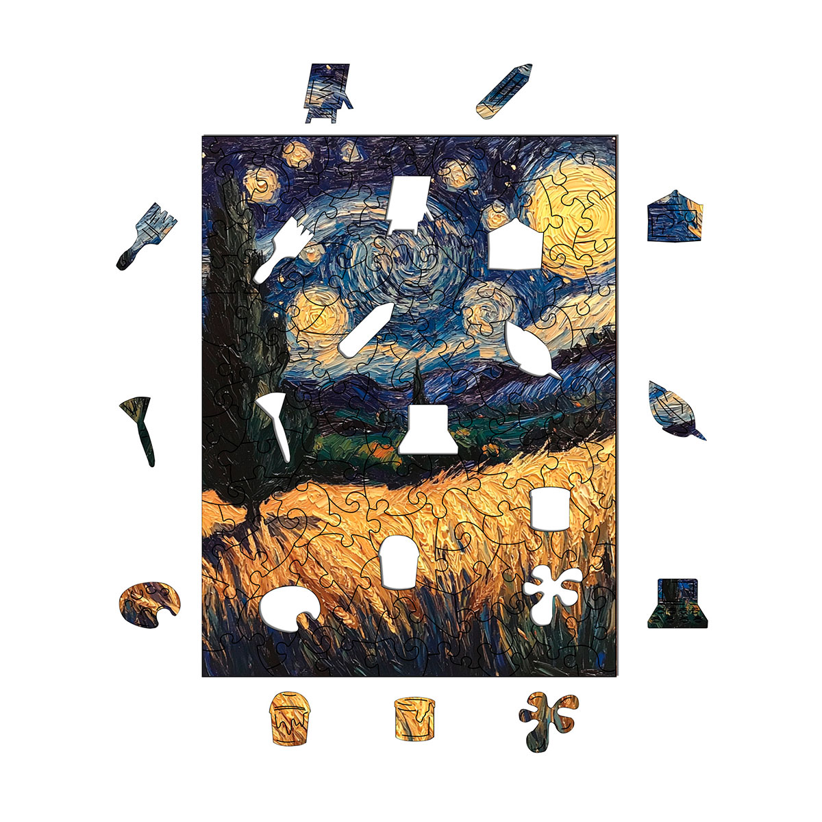 Diorama mit Puzzle, Van Gogh