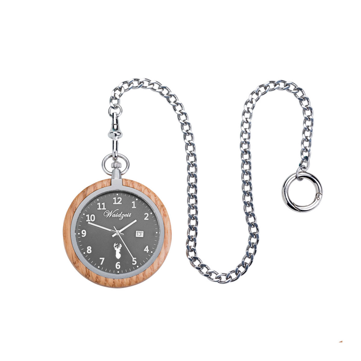 Taschenuhr Eiche zeitlos