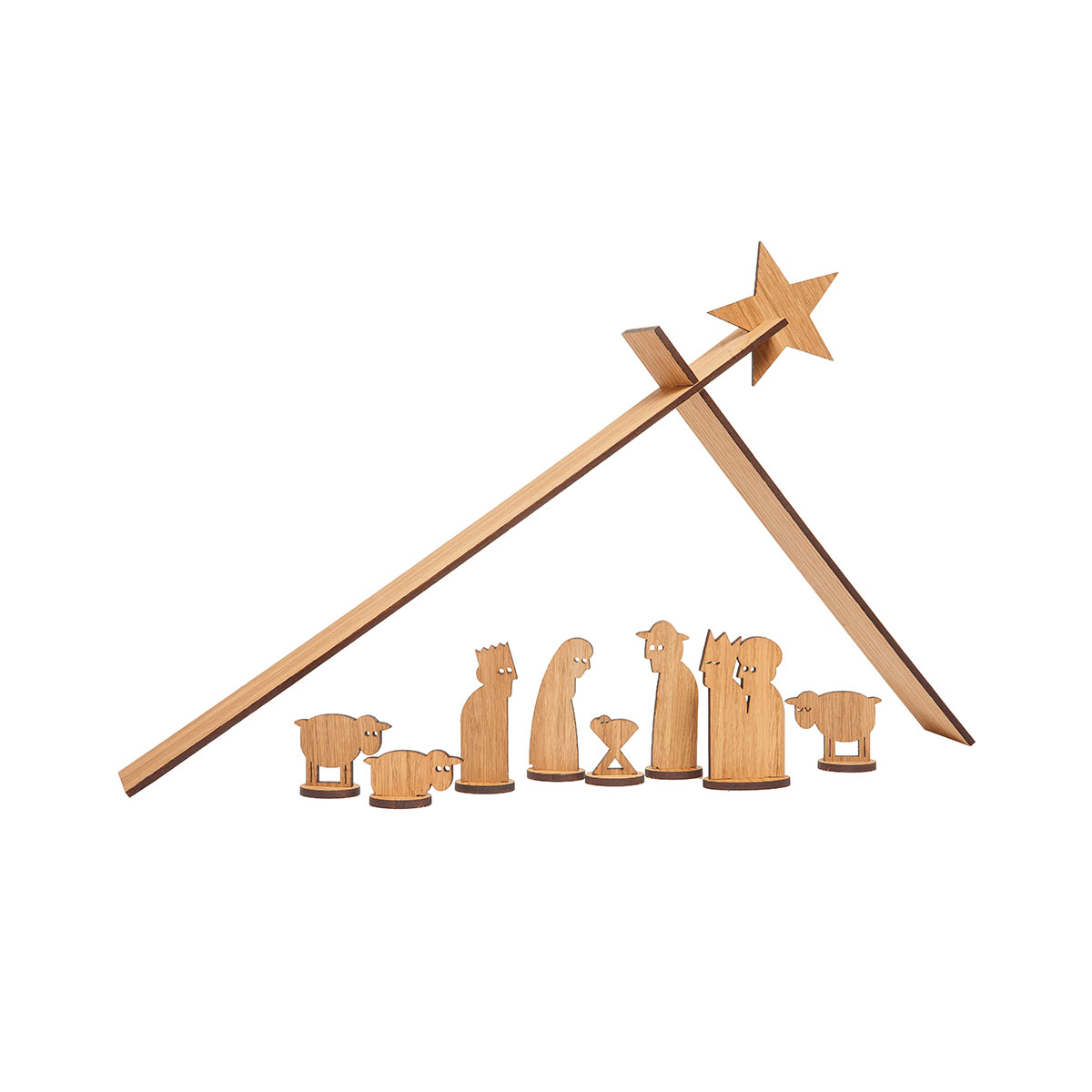 Weihnachtskrippe Simply Christmas, Eiche